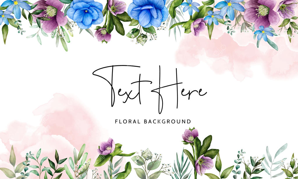 پس‌زمینه گلدار شیک با طرح آبرنگی گل‌های زیبا