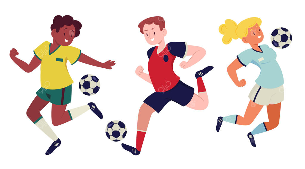 طراحی تصویرسازی بازیکنان فوتبال