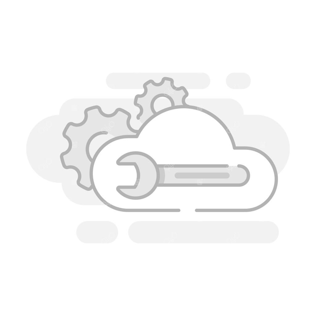 تصویرسازی مفهومی سرور در دست تعمیر با طراحی تخت و وکتور EPS10، المان گرافیکی مدرن برای صفحه فرود، رابط کاربری حالت خالی، اینفوگرافیک و آیکون