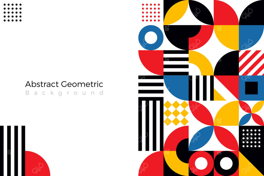 پس‌زمینه‌ انتزاعی با اشکال هندسی ساده