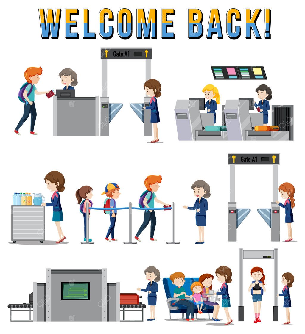 مجموعه‌ای از اشیاء و مسافران در سفر