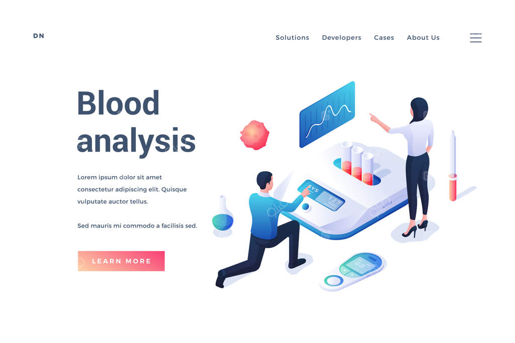 سایت ارائه‌دهنده خدمات آنلاین برای تحلیل خون