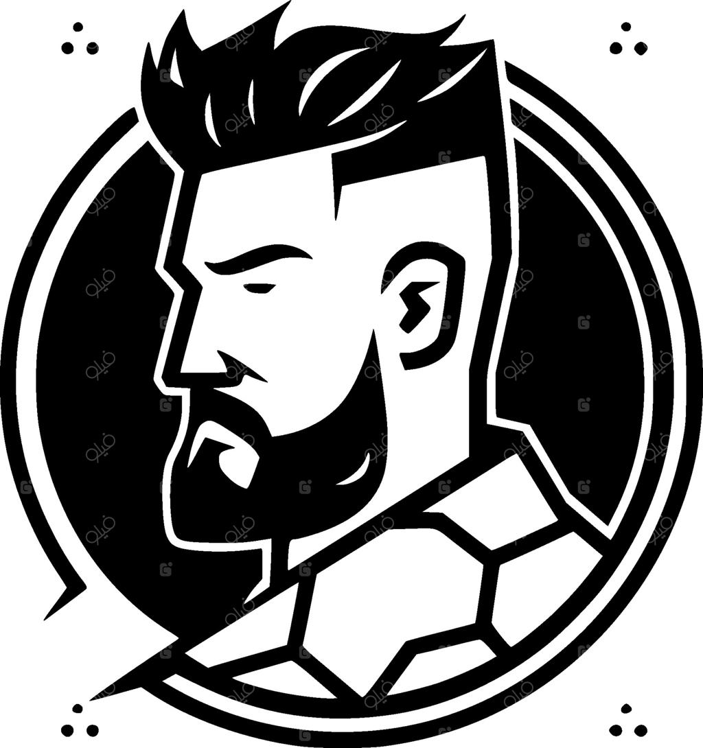 فوتبال، طراحی مینیمالیستی و ساده - تصویر وکتور