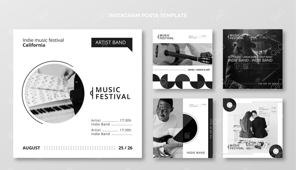 پست اینستاگرام جشنواره موسیقی مینیمال و تخت