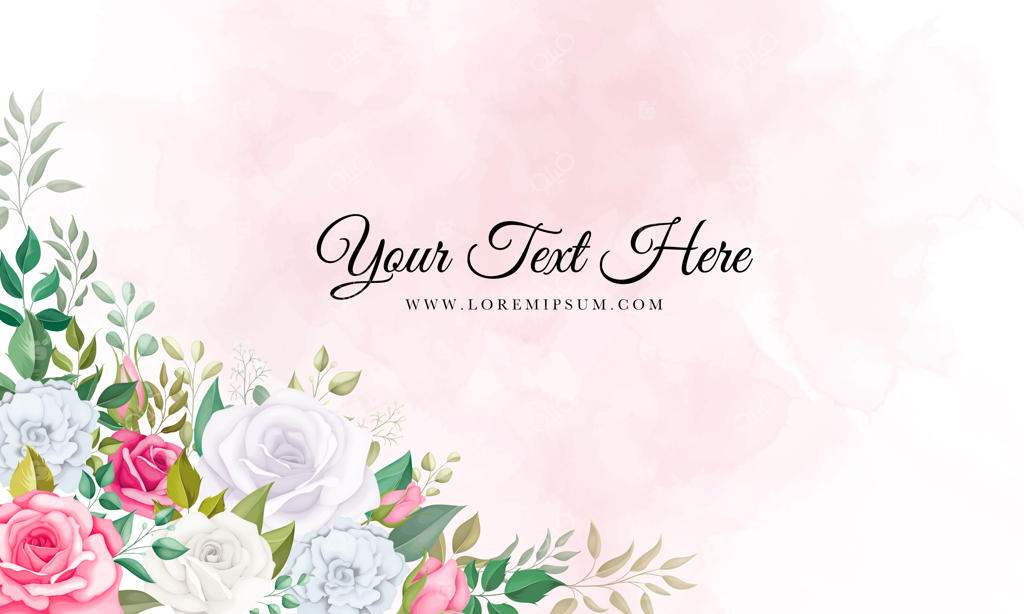 حاشیه‌ای با گل‌ها و برگ‌های زیبا