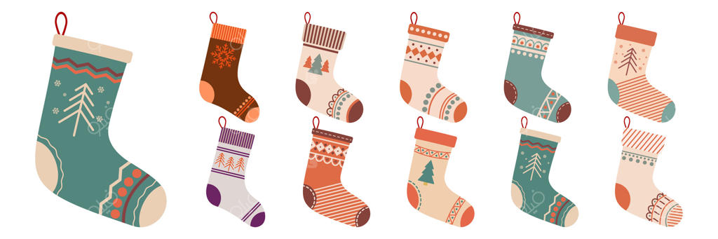 جوراب‌های شاداب کریسمس برای جشن‌های تعطیلات شما پرو وکتور