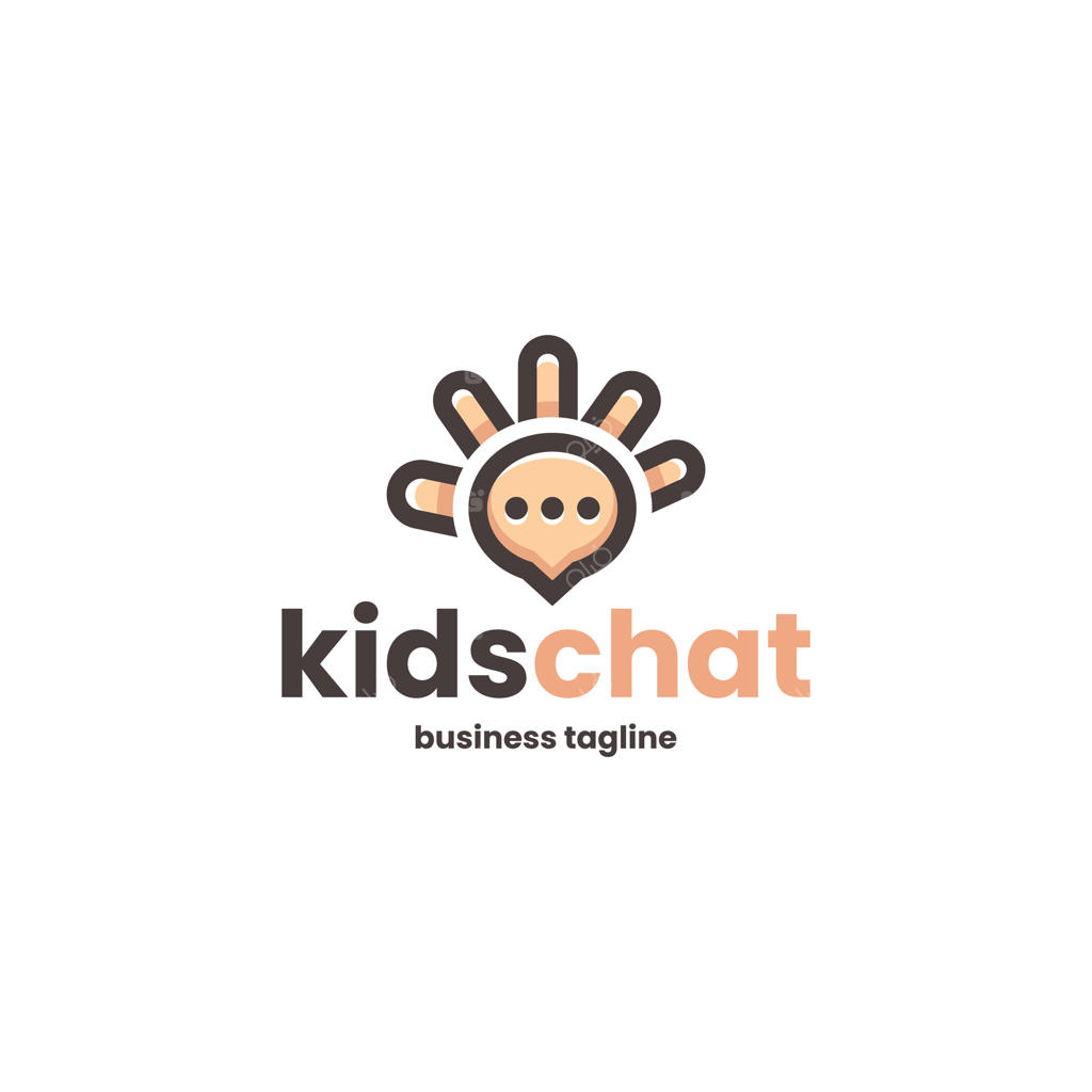 طراحی لوگو برای گفتگوی کودکان با طرح دست