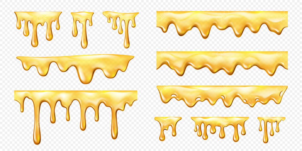 خط چکه‌ریزی واقعی عسل زرد شیرین