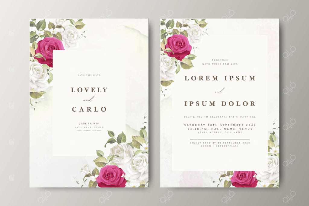 دعوتنامه شیک عروسی