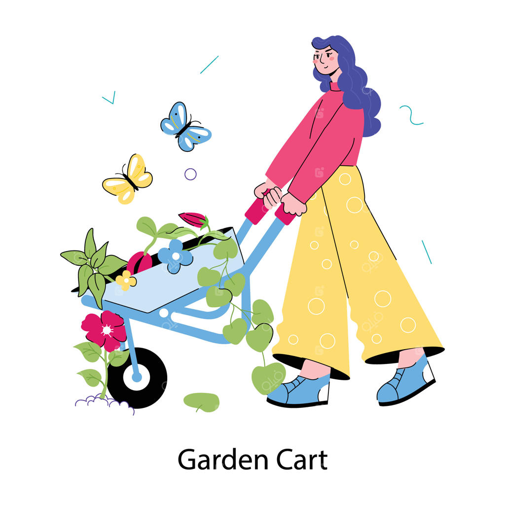 چرخ دستی مدرن باغبانی