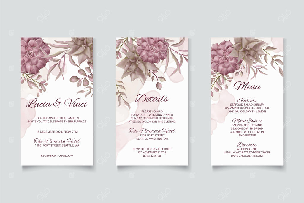 پک استوری‌های اینستاگرام عروسی با تزئینات گلدار