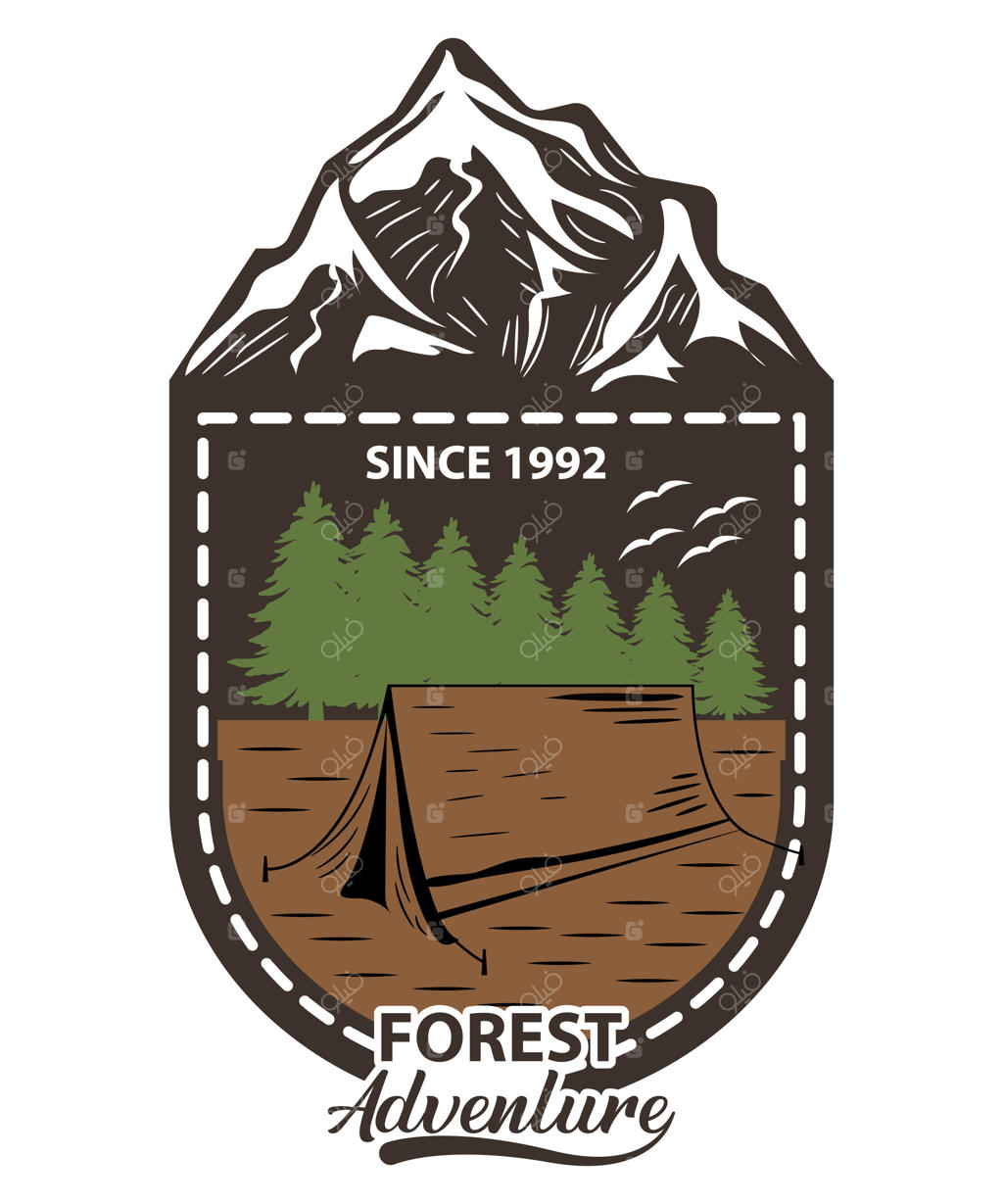 طرح تیشرت با طراحی ماجراجویی در جنگل