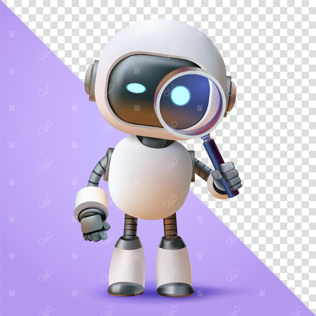 ربات با ذره‌بین، سه‌بعدی - مناسب برای تکنولوژی، جستجو و آموزش