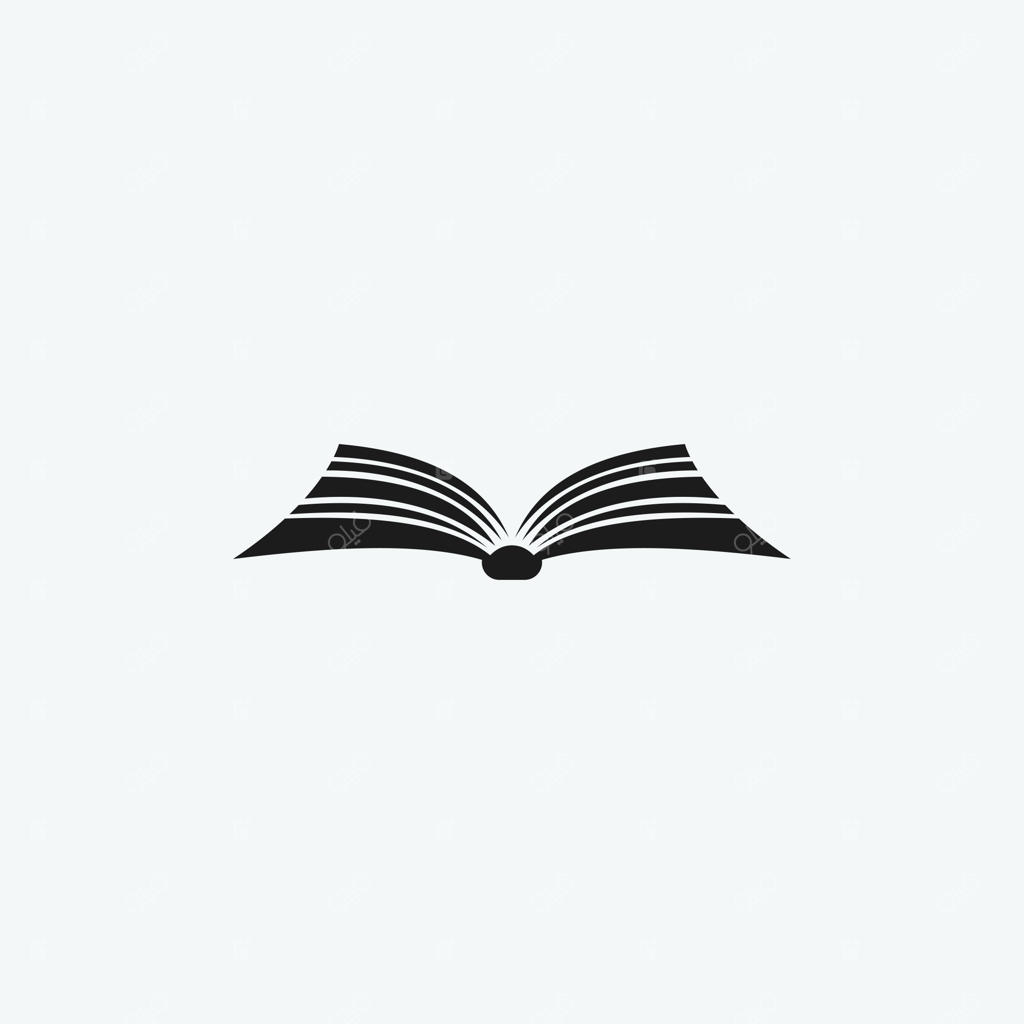 وکتور آیکون و لوگوی کتاب باز مینیمال برای روز کتاب