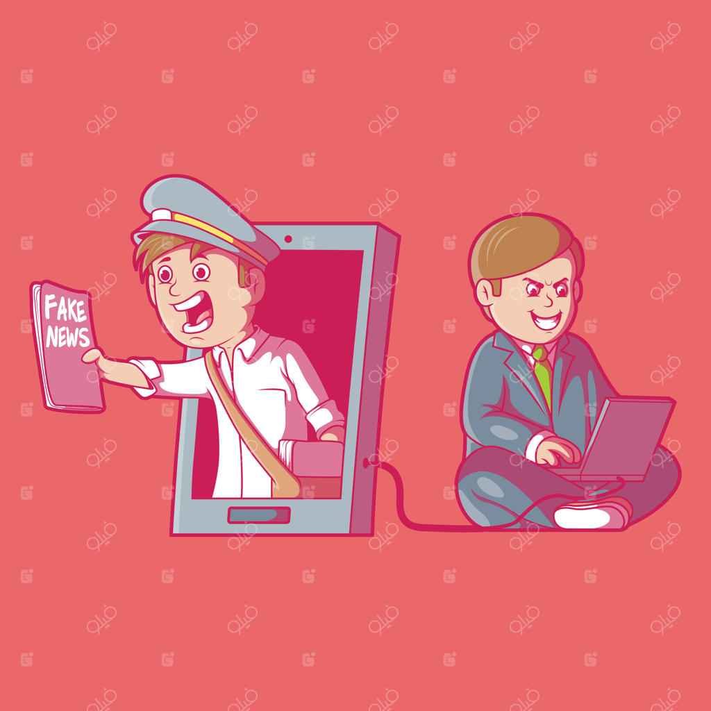 طرح طراحی مفهومی اخبار جعلی