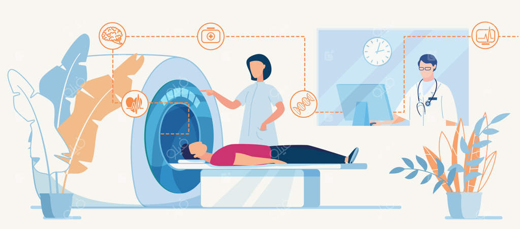 تشخیص با سی‌تی اسکن یا ام‌آر‌آی در کلینیک فلت