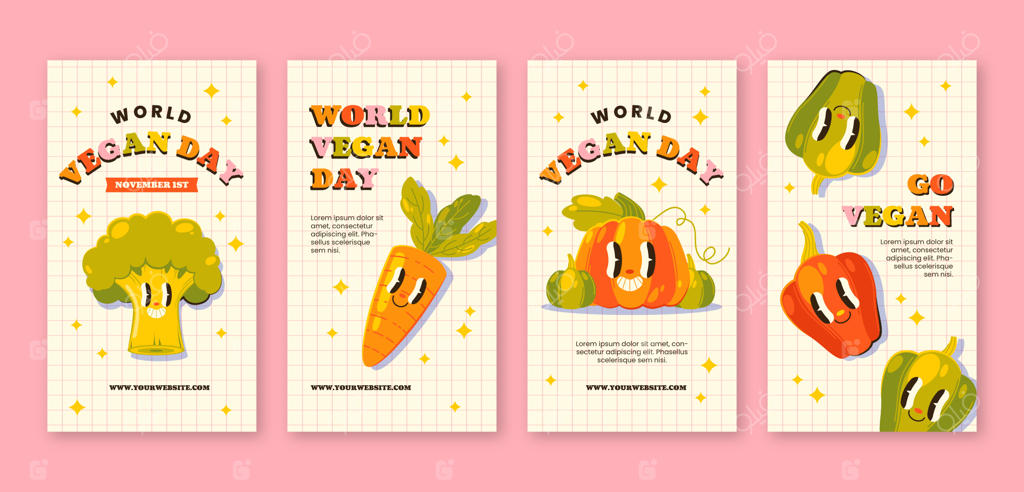 مجموعه استوری‌های اینستاگرام روز جهانی وگان