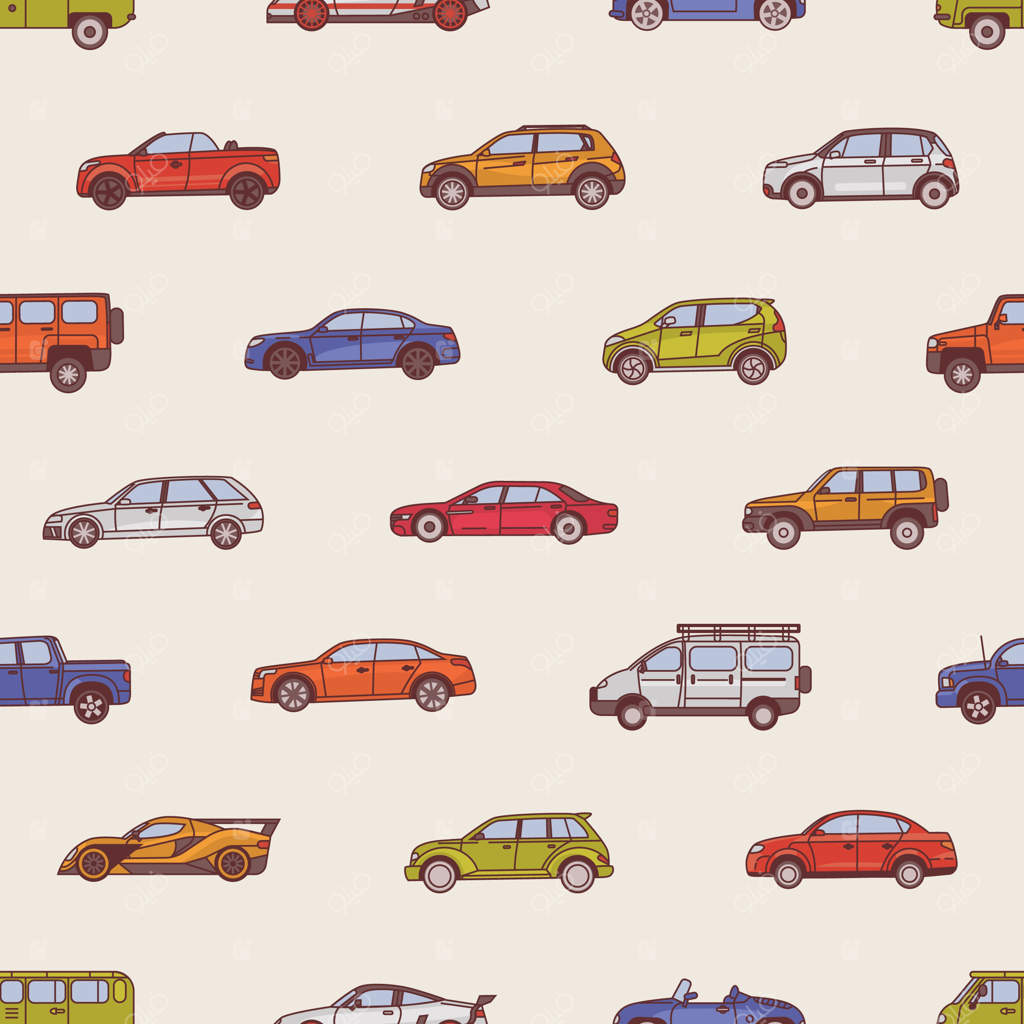 پترن یکپارچه با اتومبیل‌های متنوع