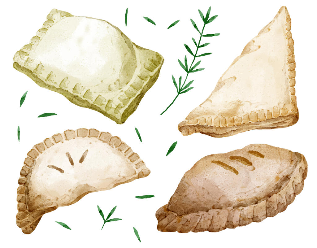 مجموعه‌ای از نان‌ها و محصولات نانوایی برای المان‌های کافی‌شاپ و ویترین نانوایی