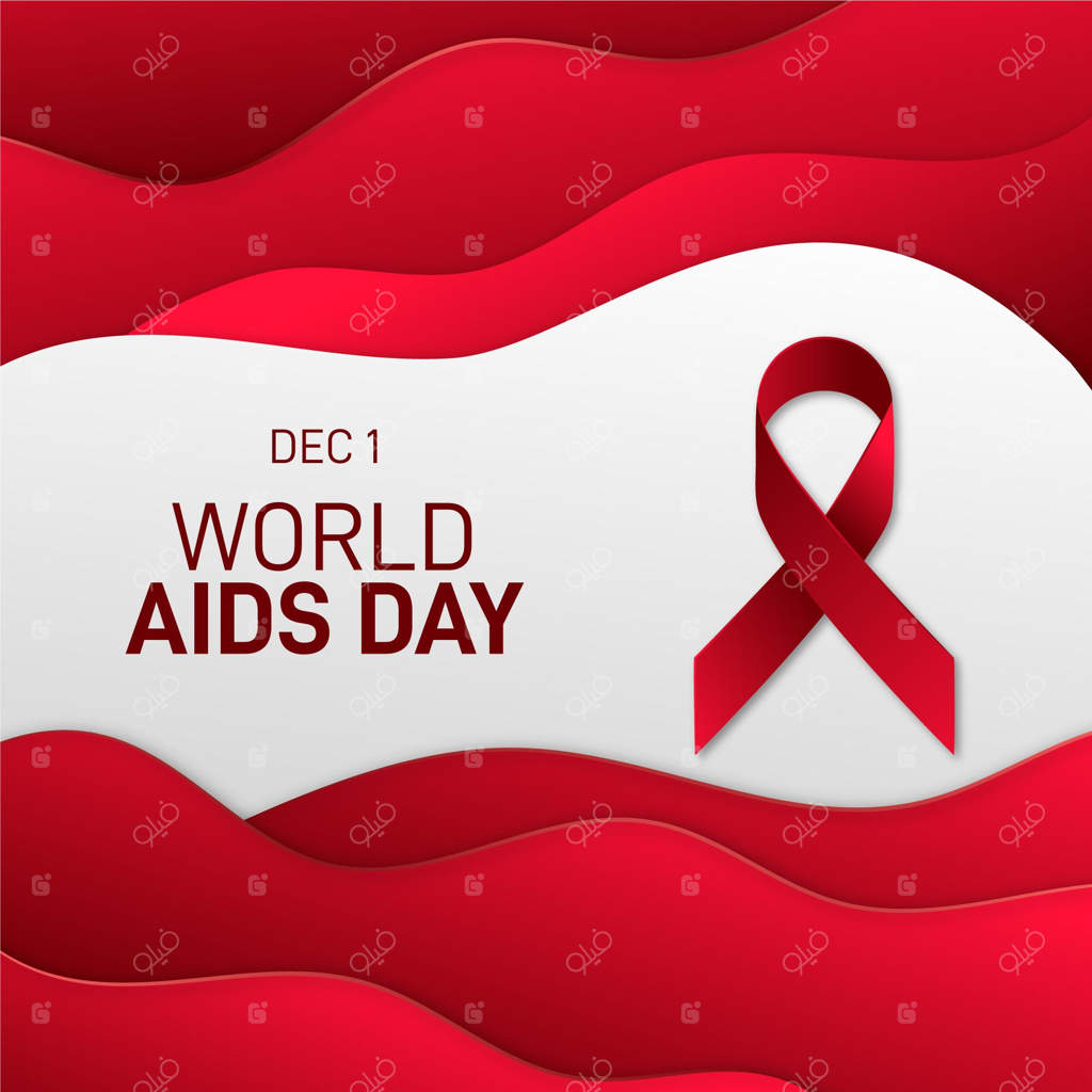 تصویرسازی روز جهانی ایدز به سبک کاغذی