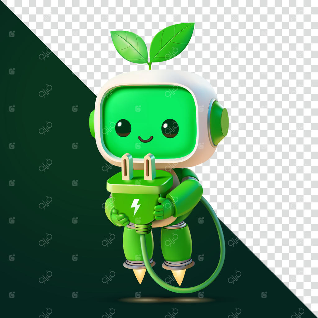 ربات سبز دوست‌داشتنی