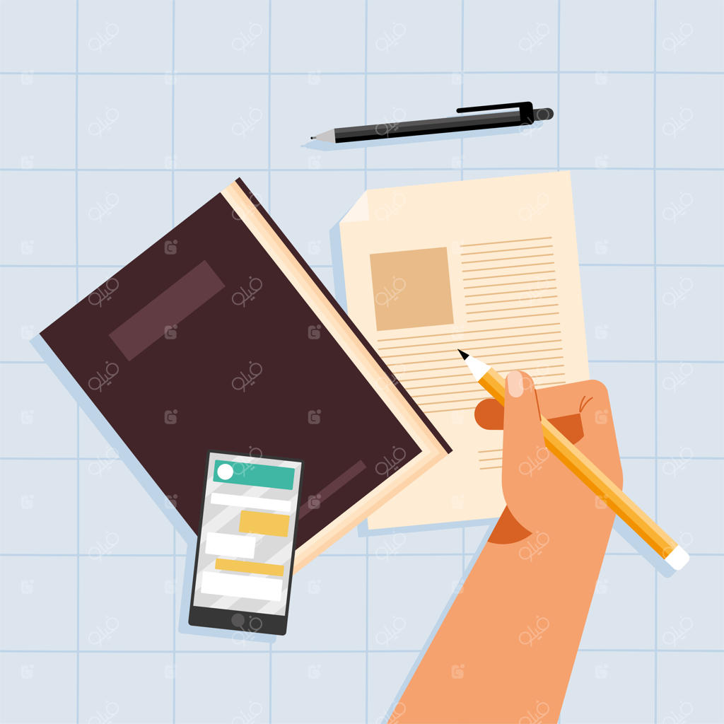 دست در حال نوشتن یادداشت