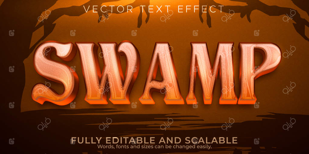 افکت متن گل و لای مرداب، استایل متنی جادویی و ترسناک قابل ویرایش
