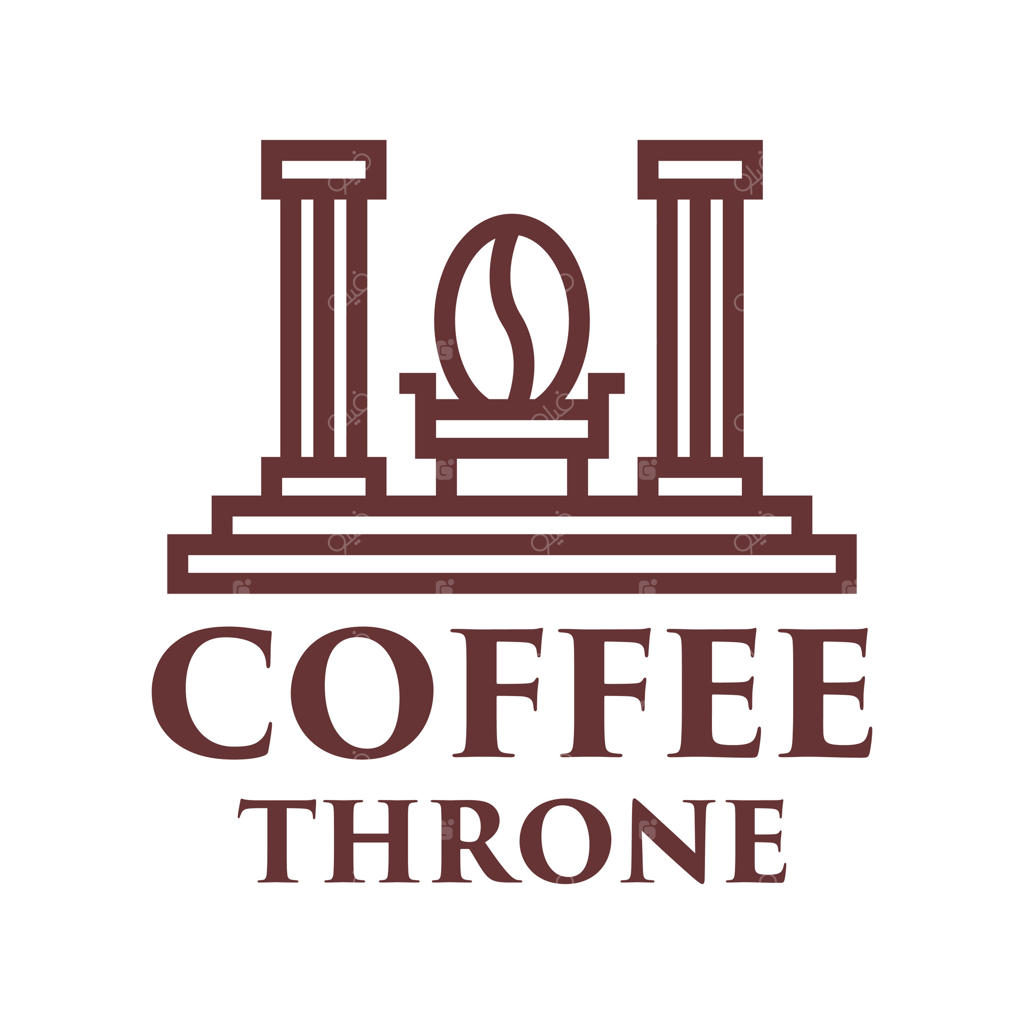 طراحی لوگوی تخت قهوه با سبک مینیمالیستی