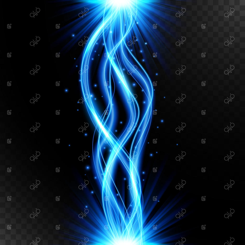 رعد و برق آبی: اثر طوفان. تصویر برداری وکتور