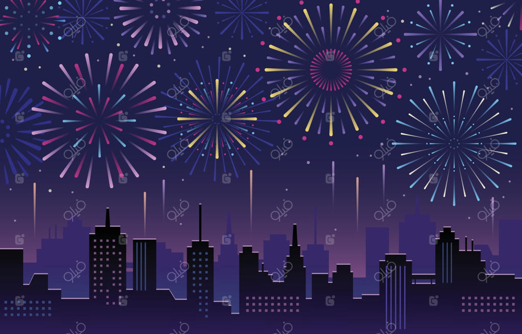 آتش‌بازی در شب شهر