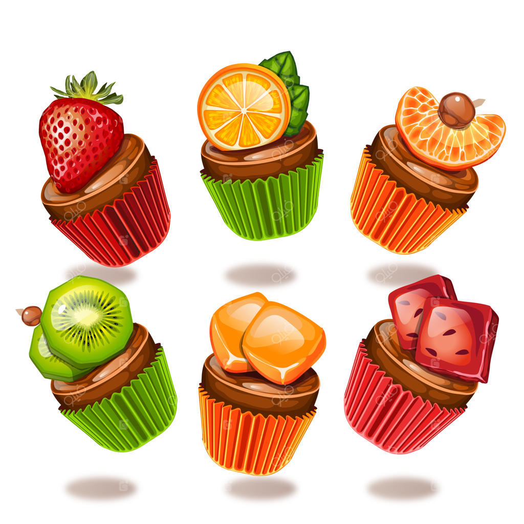 دسر شکلاتی با تزیین میوه‌ها