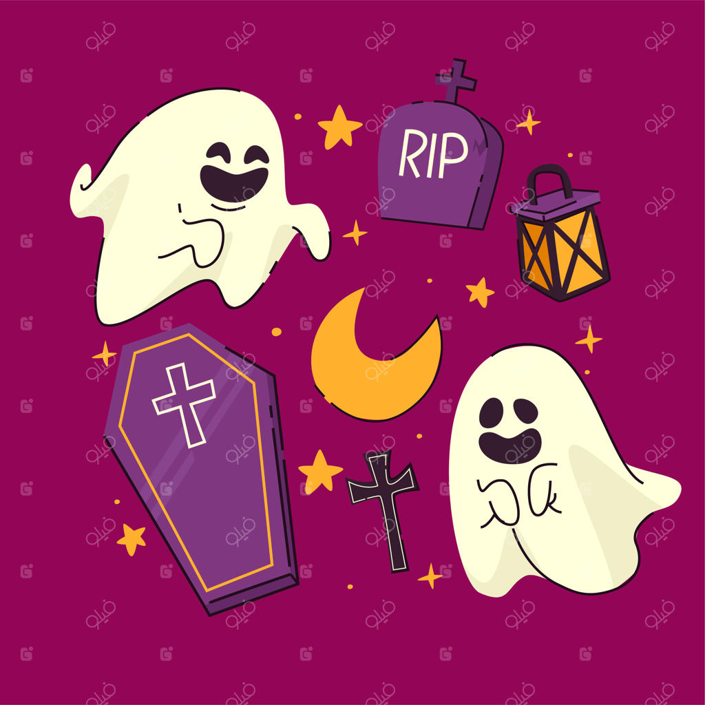 تصویرسازی دستی و جذاب برای هالووین