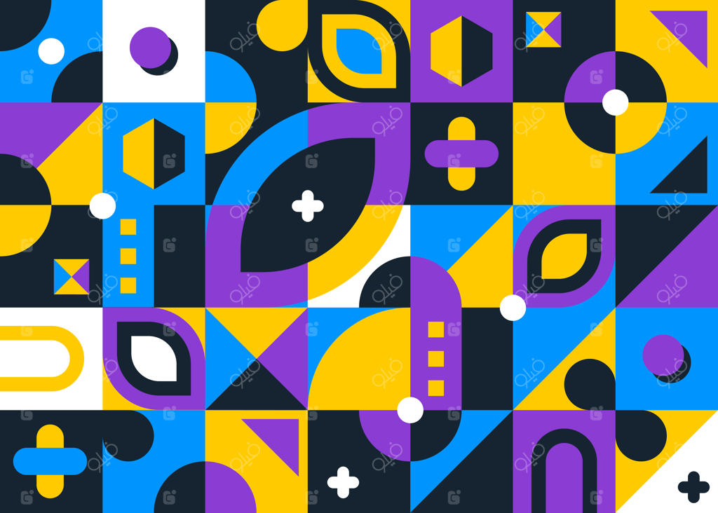 پس‌زمینه الگوی هندسی با طراحی تخت