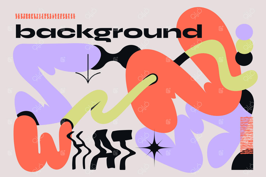 طراحی پس‌زمینه پوستر با اشکال انتزاعی