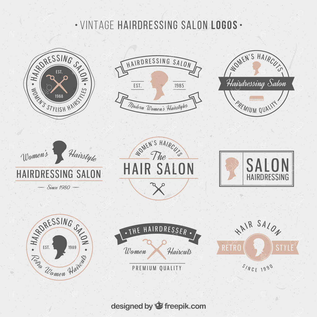 آرم‌های دست‌سازی برای سالن آرایش مو