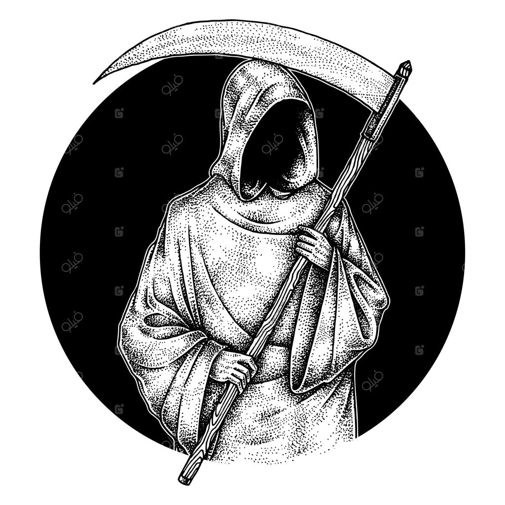 فرشته مرگ به سبک پوینتیلیسم