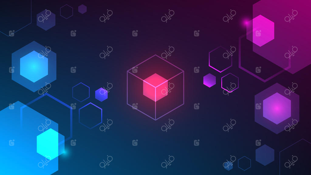 اشکال هندسی پر انرژی با افکت‌های درخشان در Design Pro Vector