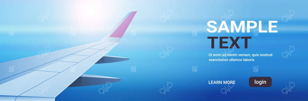 نمای پنجره هواپیما به سوی آسمان بیکران؛ مفهومی از سفر و حمل و نقل هوایی