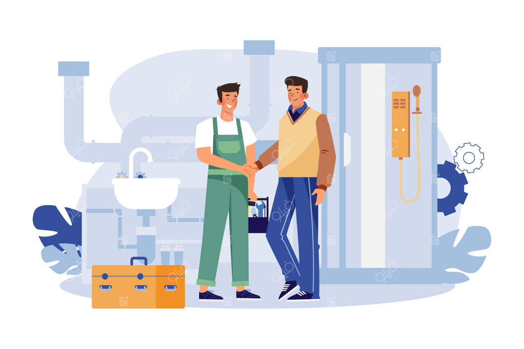 دست دادن مشتری و لوله‌کش خوش‌تیپ