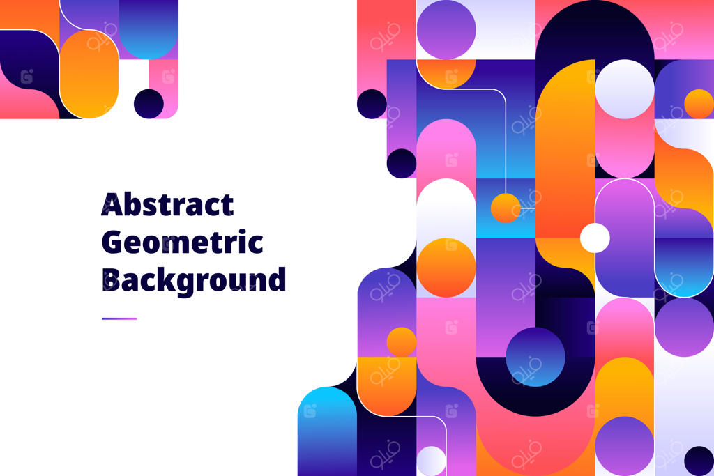 پس‌زمینه‌ با طرح‌های هندسی انتزاعی