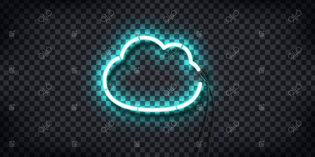 تابلوی نئونی ابر