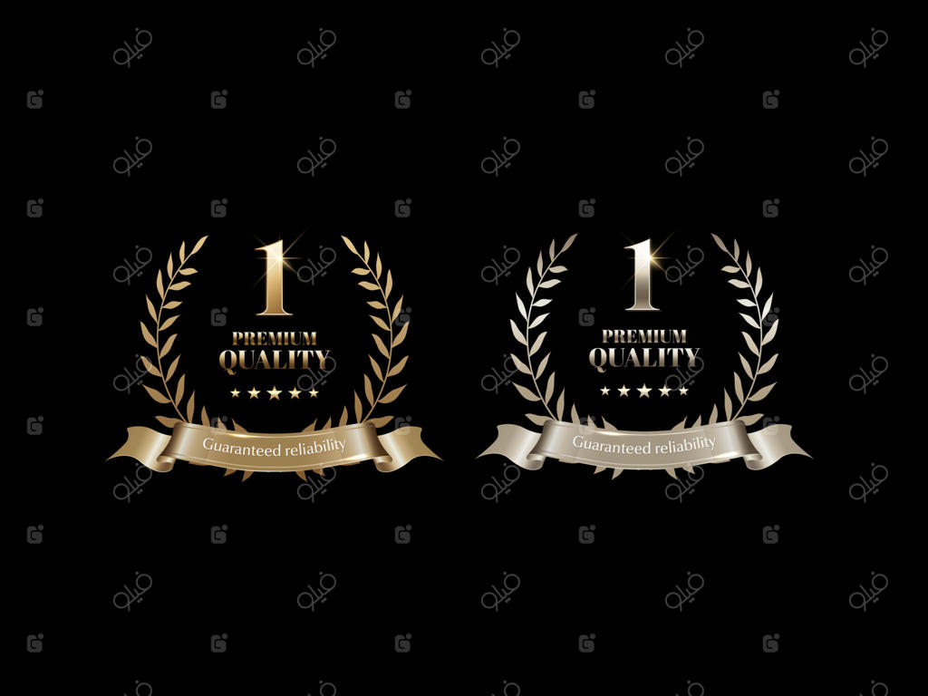 برچسب و نماد لوکس طلایی