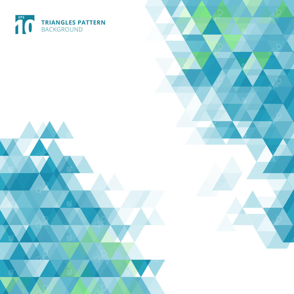 مثلث‌های آبی انتزاعی بر روی زمینه سفید