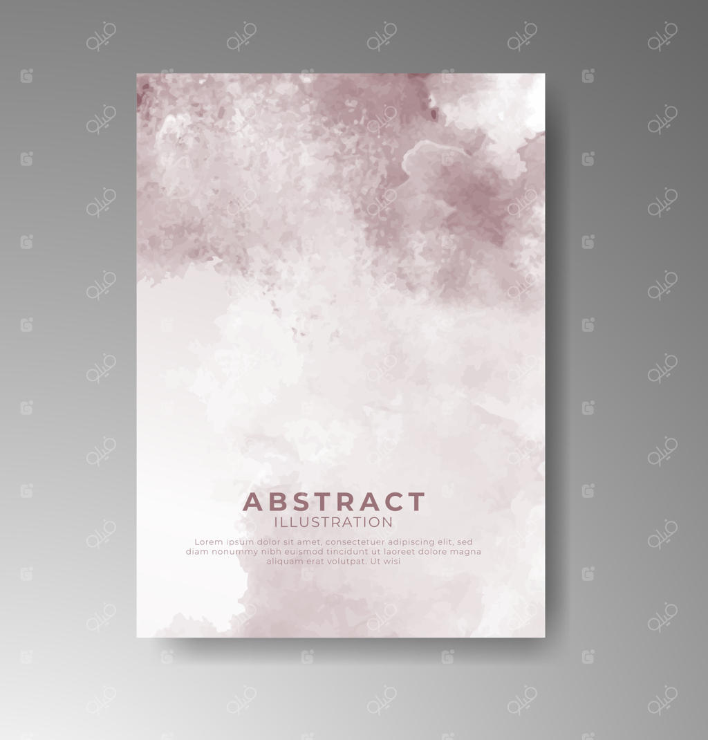 مجموعه کارت‌های آبرنگی بافت‌دار مناسب برای استفاده تجاری و شخصی.