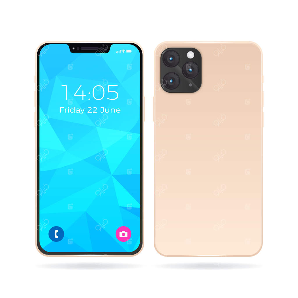 گوشی هوشمند واقعی با قاب صورتی