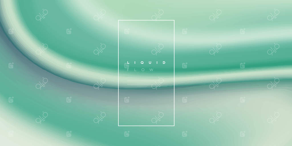 طراحی پس‌زمینه موج سبز مایع و انتزاعی