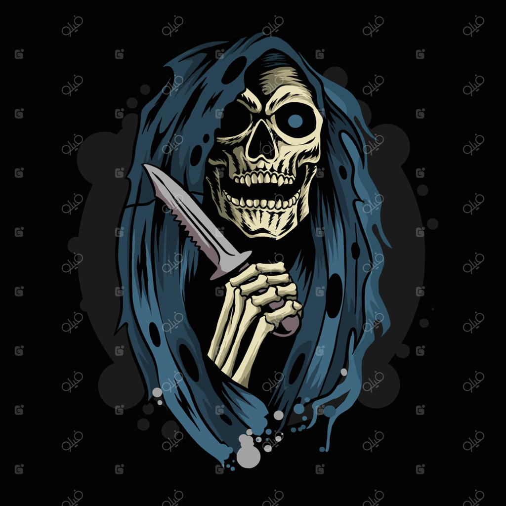 فرشته مرگ با خنجر در دست