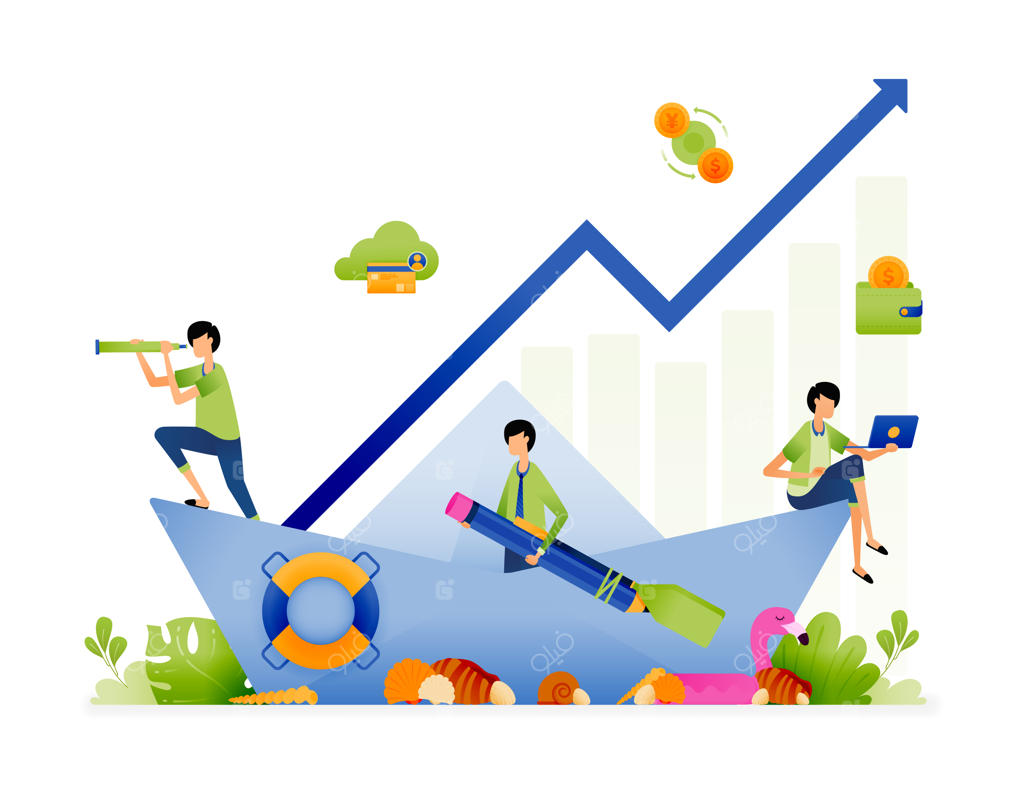 طراحی کشتی کاغذی اوریگامی با همکاری تیمی:  ارتقاء مهارت‌ها و بهبود عملکرد شرکت‌ها برای استفاده در صفحات وب، پوسترها، بنرها، اپلیکیشن‌های موبایل و تبلیغات بروشوری