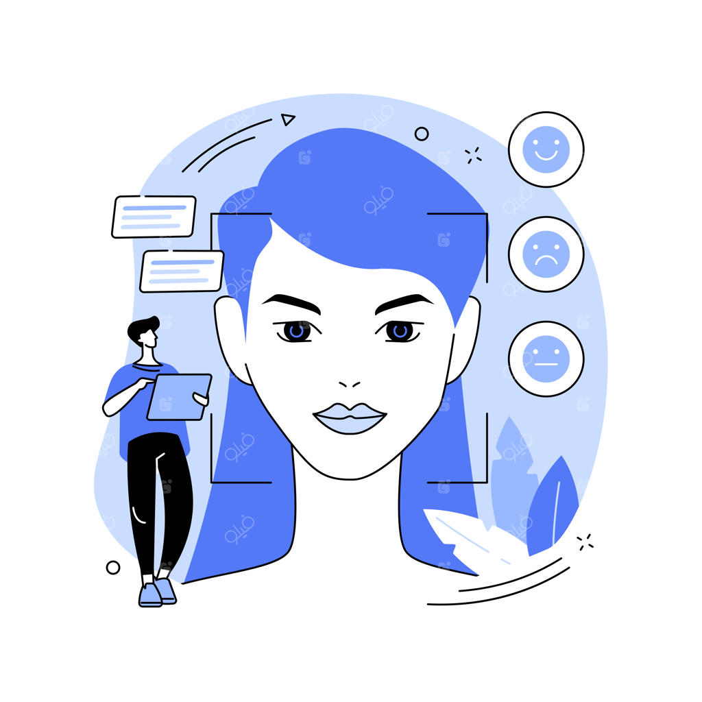 تصویر مفهومی انتزاعی تشخیص احساسات