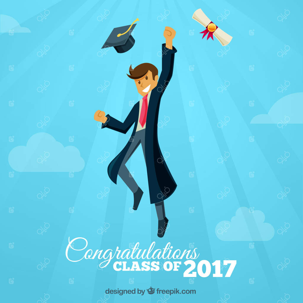 پس‌زمینه آسمان با دانش‌آموز شاد در حال جهیدن